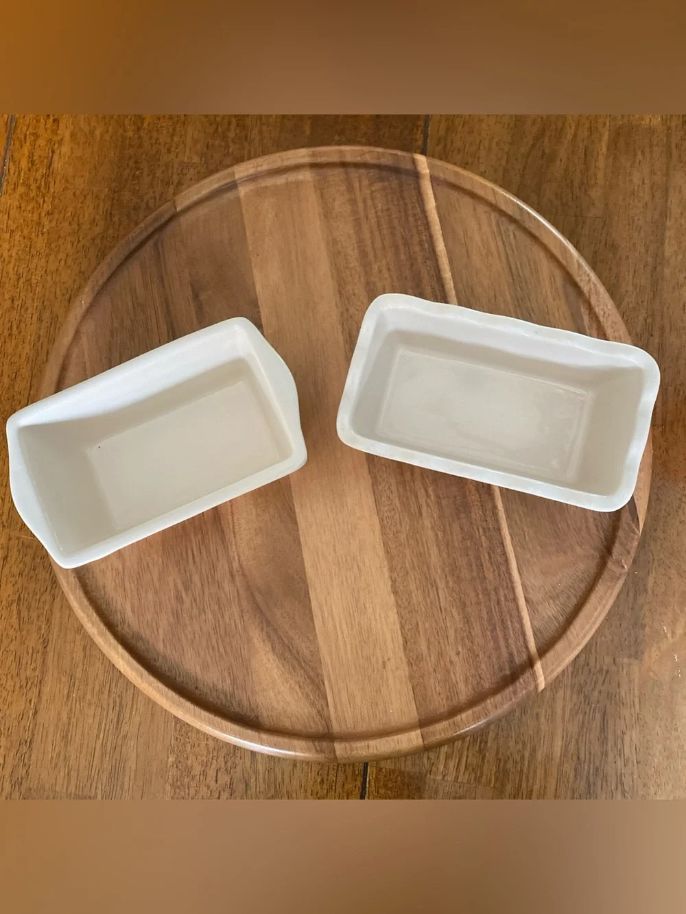 Nantucket Mini Loaf Ceramic Dishes 5”x2” Christmas Holiday Set Of 2